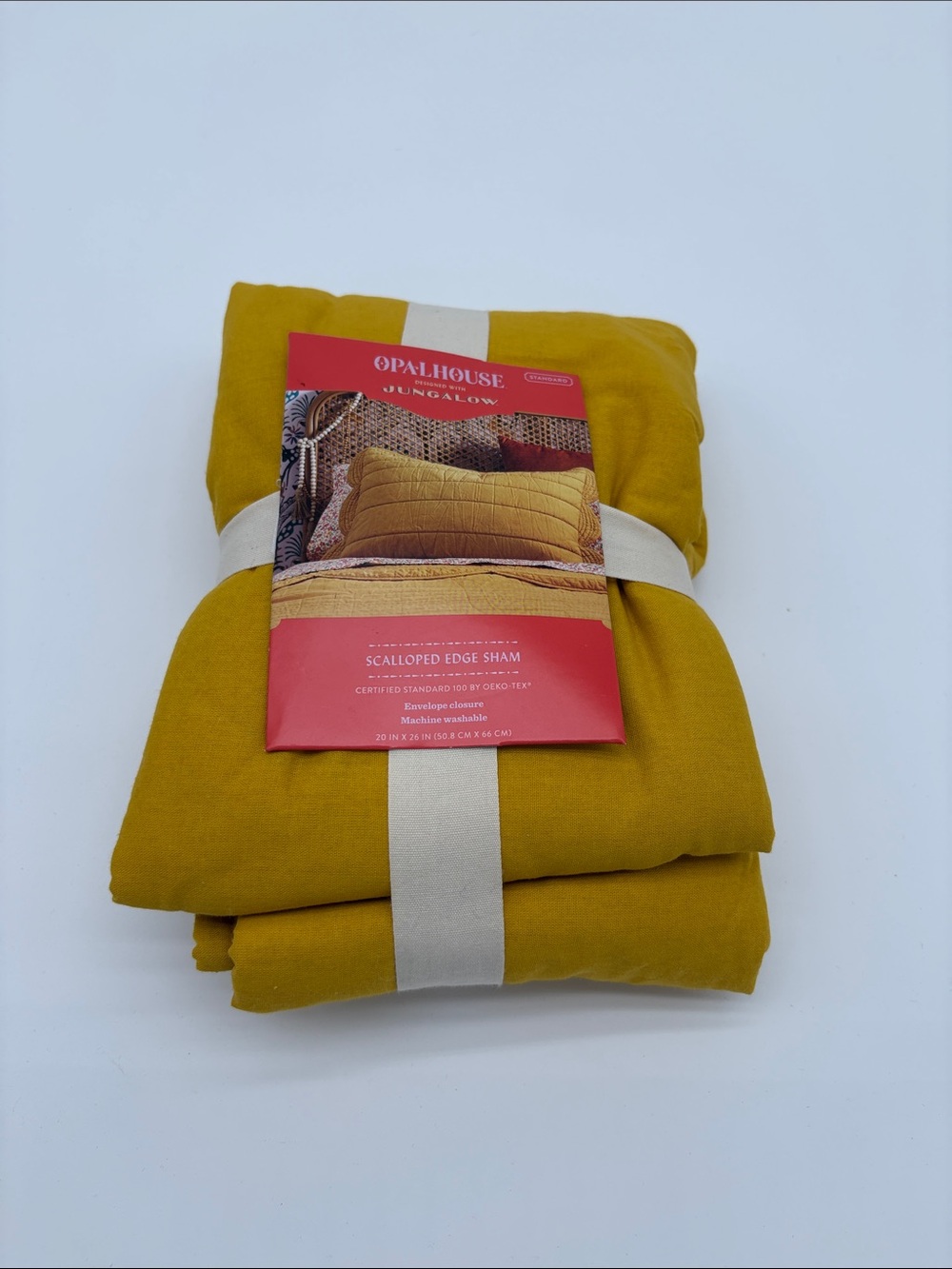 NWT Opalhouse Jungalow Gold Standard Scalloped Edge Pillow Sham 20inx26in